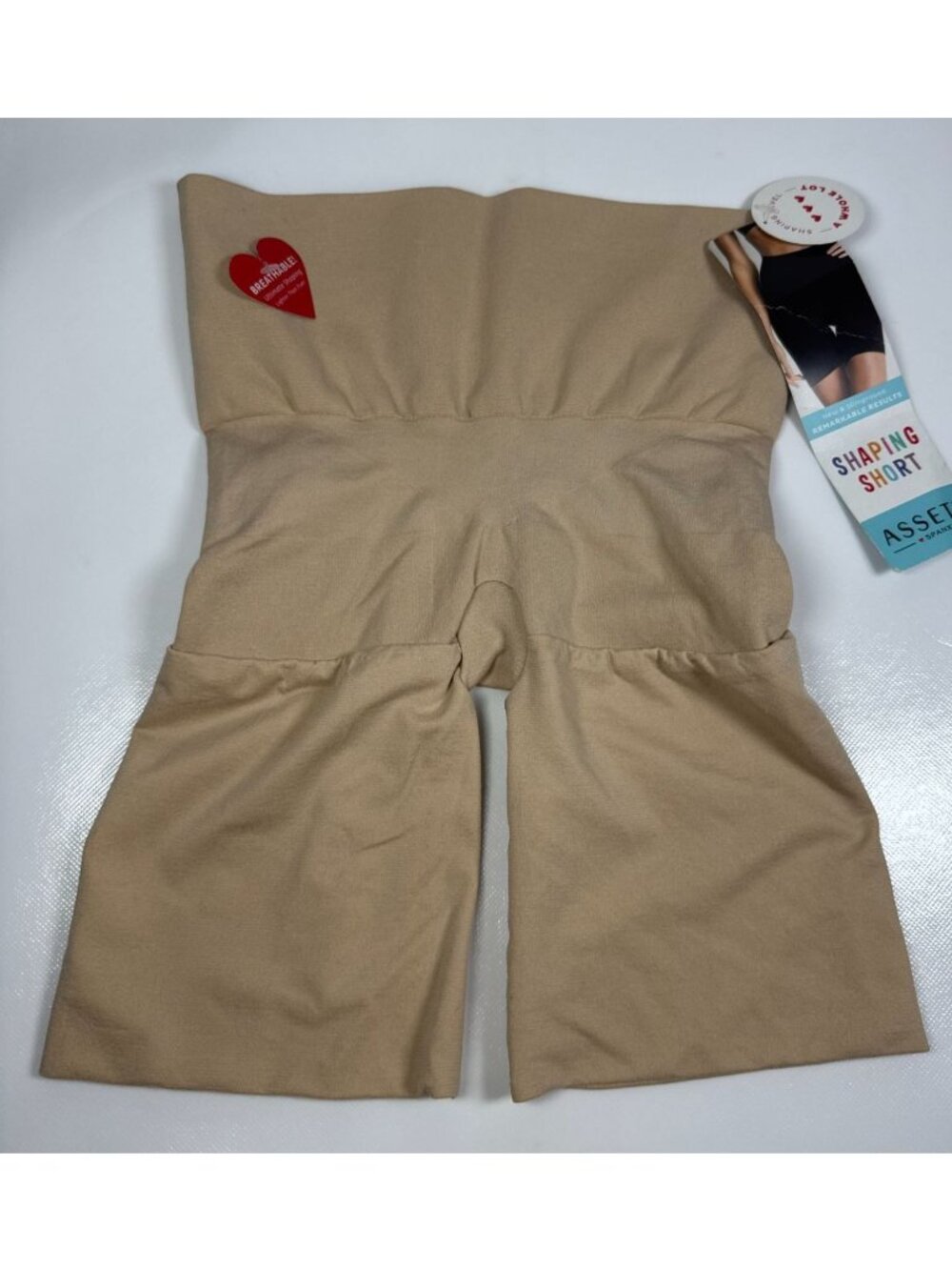 Assets By Spanx Shaping Shorts M High Waist Slimming Breathable Light Control